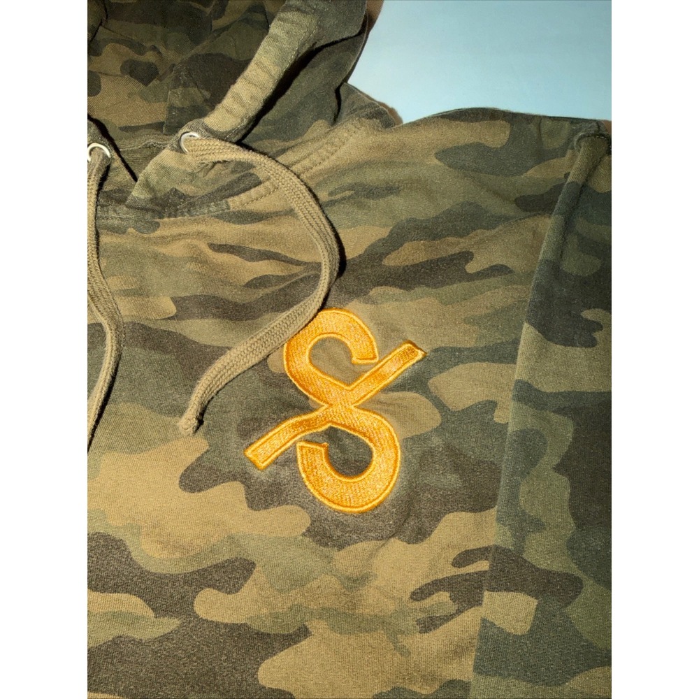 Independent Trading Company Mens Camo Hoodie Pullover Sweatshirt "S" Logo - Picture 3 of 15